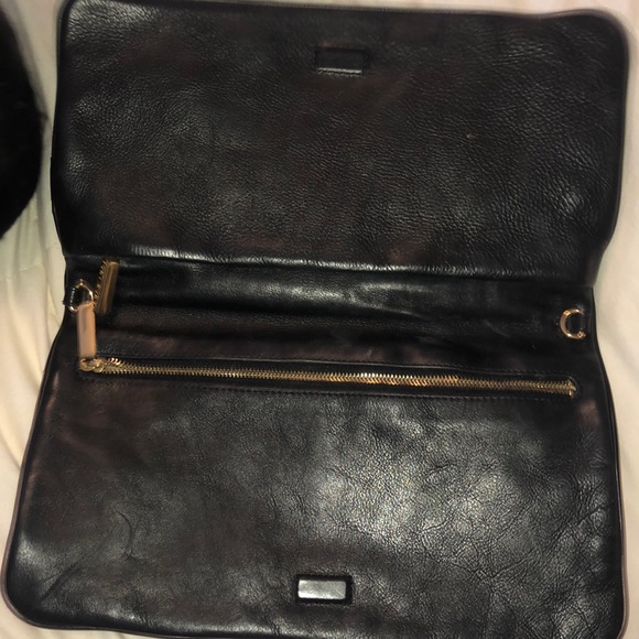 Tory Burch black clutch with chain gold - Picture 4 of 8